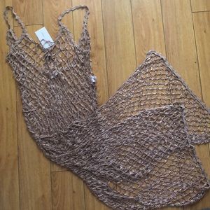 NWT Lovers + Friends Fishnet Dress